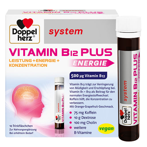 DOPPELHERZ Vitamin B12 Plus system Trinkampullen