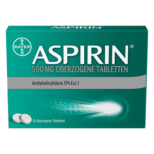ASPIRIN 500 mg &uuml;berzogene Tabletten